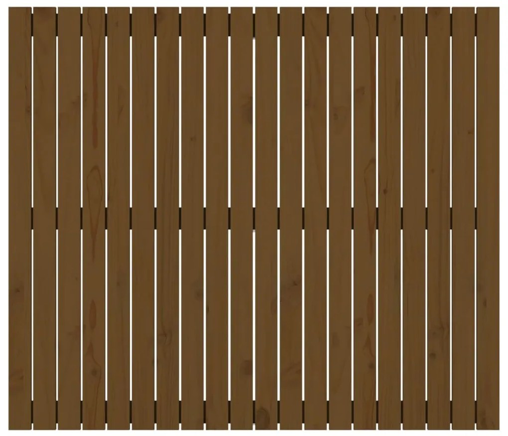 Cabeceira de parede 127,5x3x110 cm pinho maciço castanho-mel
