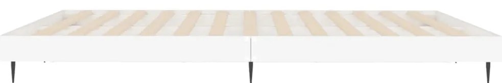Estrutura de cama 140x200 cm derivados de madeira branco