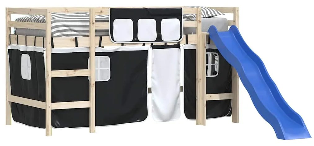 Cortinas para cama elevada poliéster branco e preto