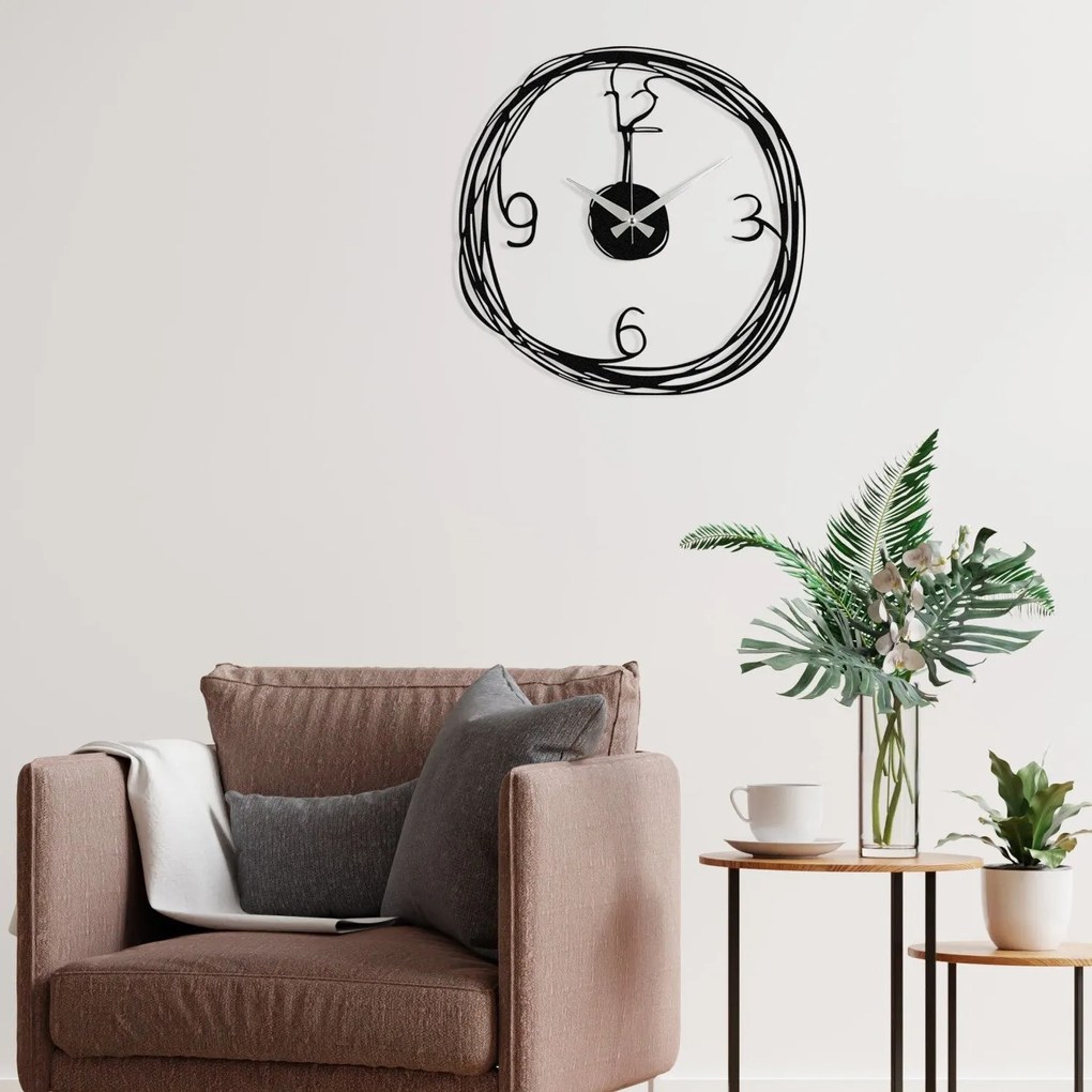 Relógio de Parede Decorativo Gergo – Preto – 48 x 48 cm