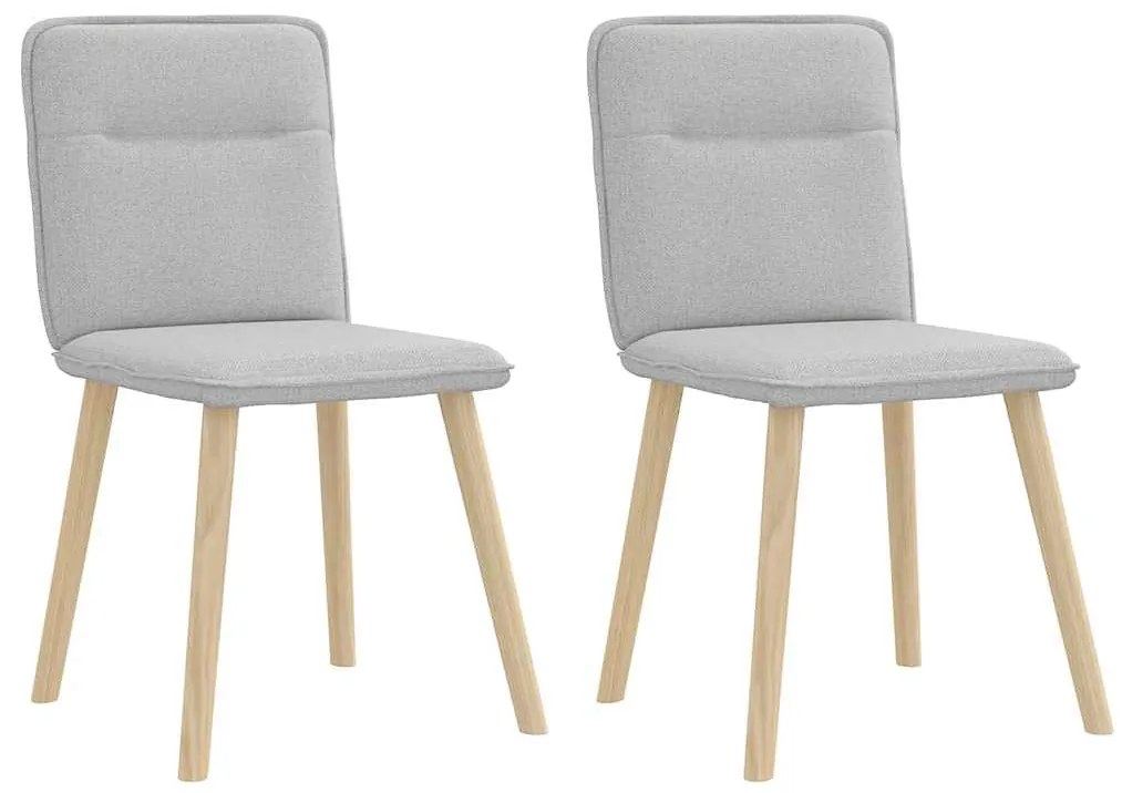 Cadeiras de jantar 2 pcs tecido cinza nuvem
