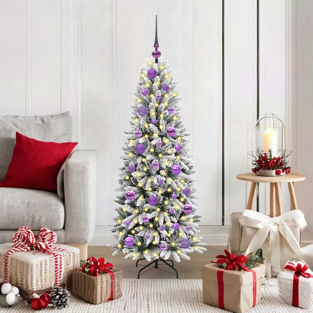 vidaXL Árvore de Natal Artificial com 150 LEDs Branco 120 cm