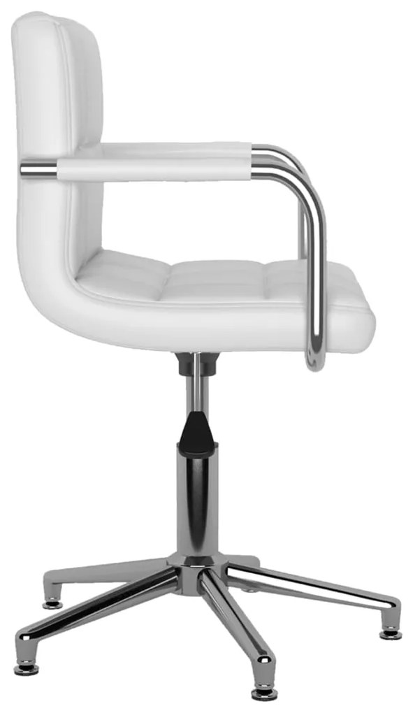 Cadeira de escritório giratória couro artificial branco