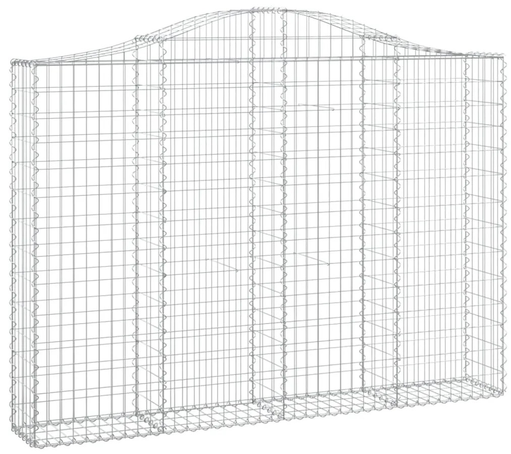 Cestos gabião arqueados 14 pcs 200x30x140/160 ferro galvanizado