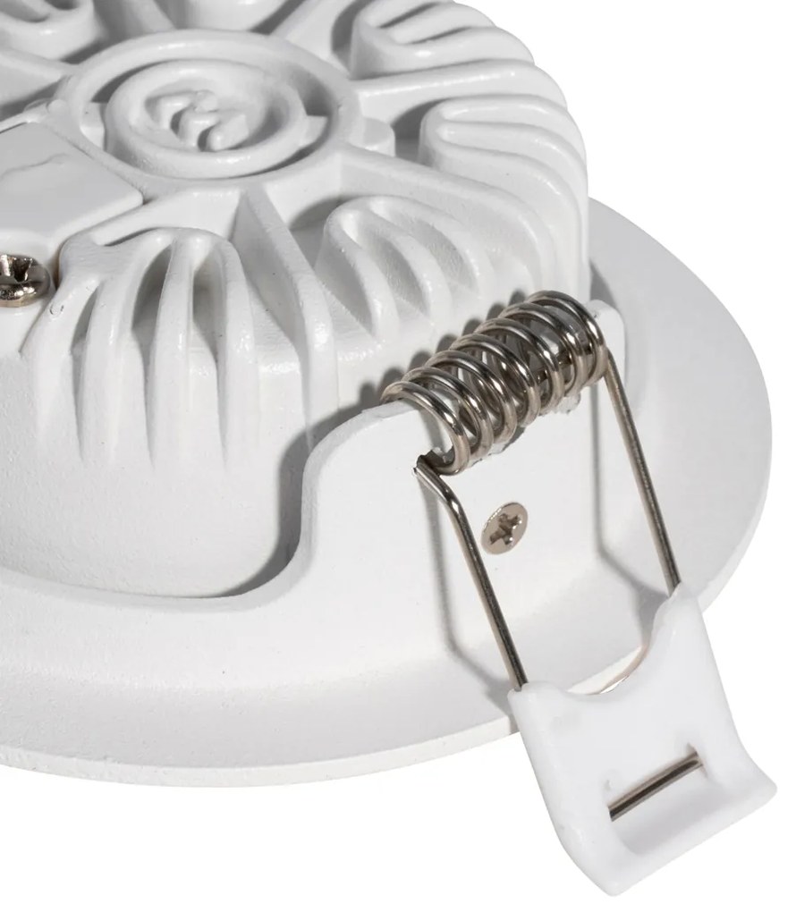 Conjunto de 6 Focos Embutidos Modernos Branco 8,2cm Incl. LED IP54 Ultra Fino - Pupil