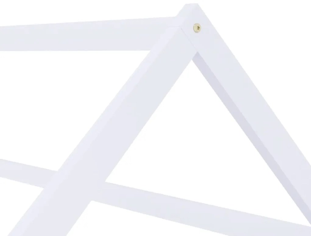 Estrutura de cama para crianças 70x140 cm pinho maciço branco