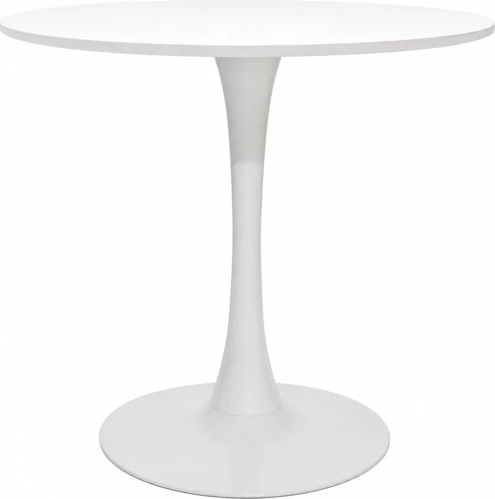 Mesa Redonda Flow Branca Ø800 mm para Escritório, Salas de Reunião e Zonas Lounge