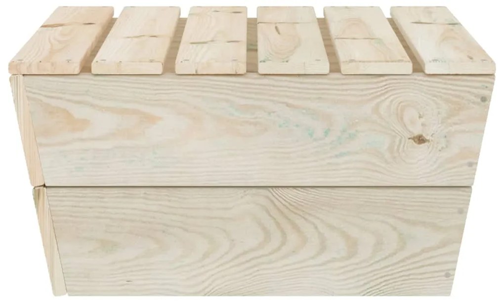 Messa de jardim 2 pcs 60x60x30 cm madeira de abeto impregnada