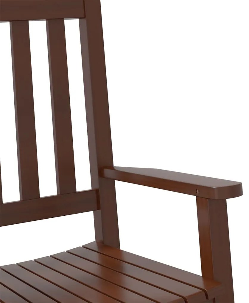 Cadeira de baloiço infantil madeira de álamo maciça castanho