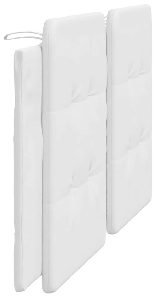 Almofadão de cabeceira 180 cm couro artificial branco