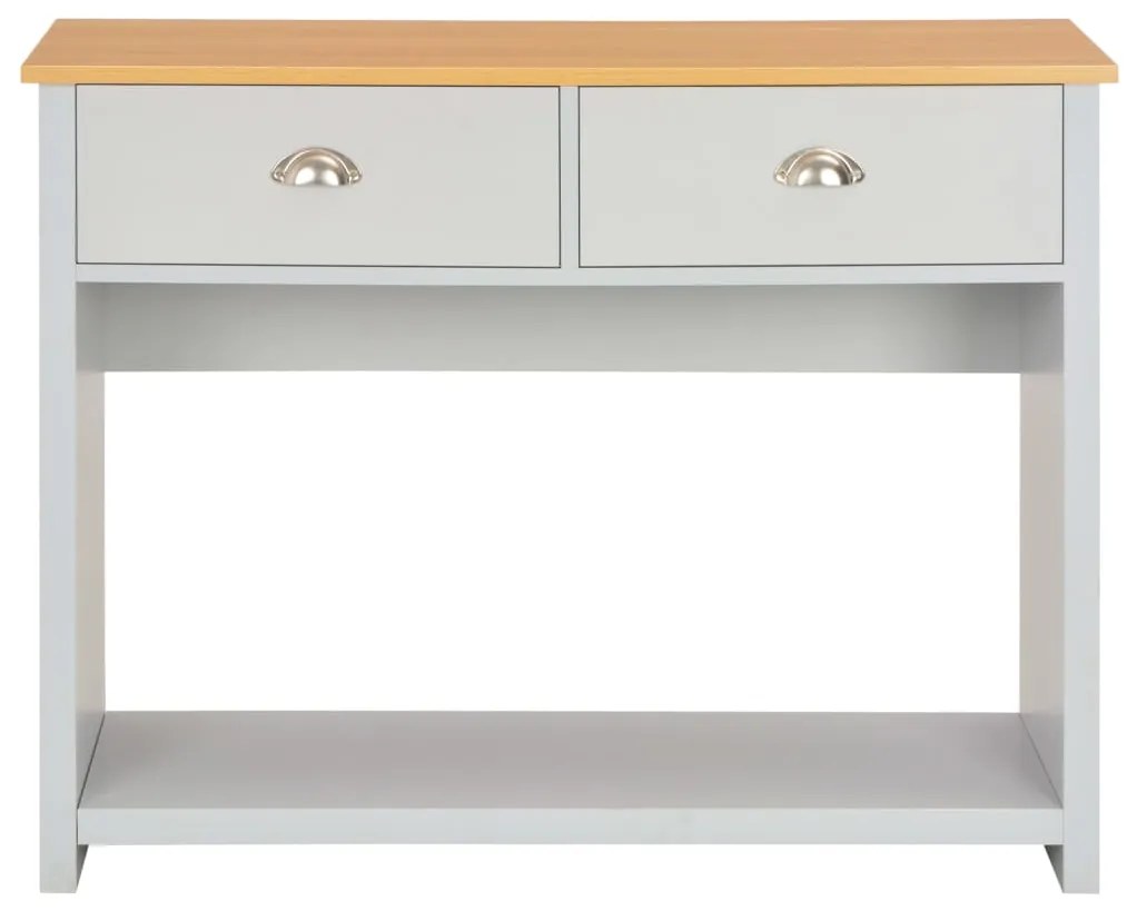 Mesa consola 97x35x76 cm cinzento