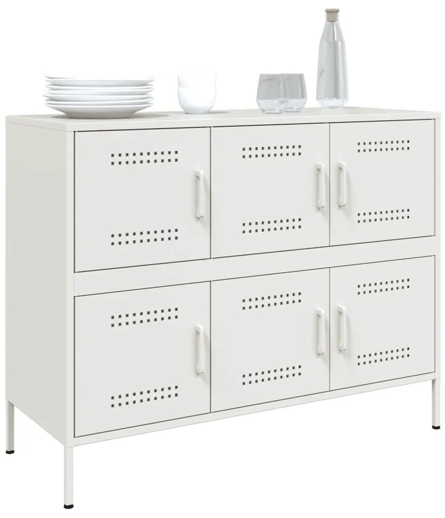 Aparador 100,5x39x79 cm aço branco