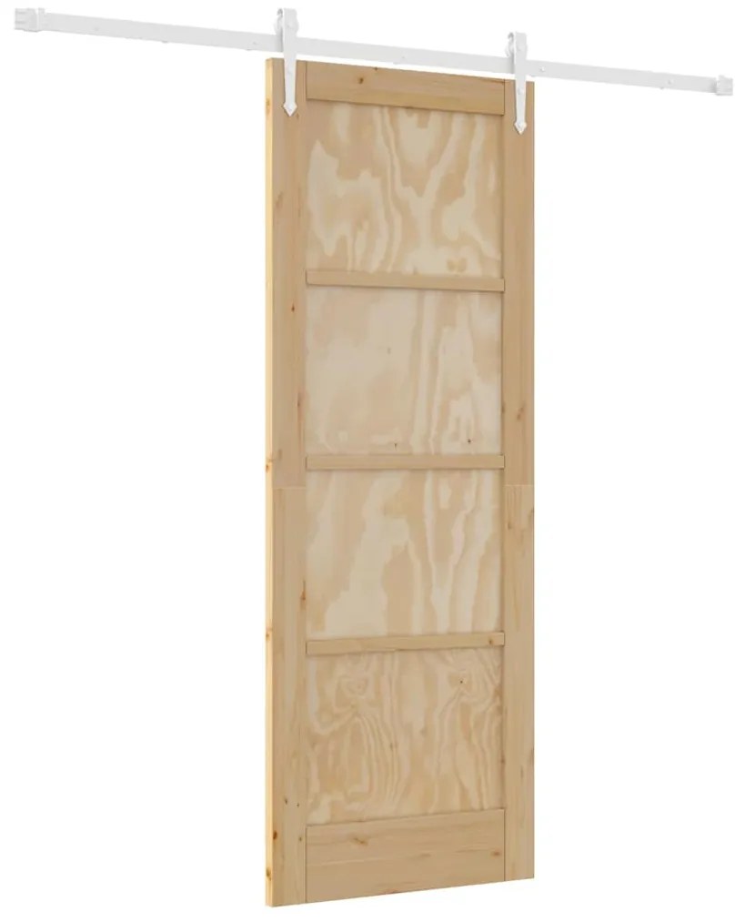 Porta Deslizante vidaXL com Conjunto de Hardware 73.5x198.5 cm Madeira