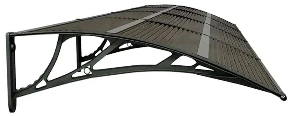 Toldo para porta 400x75 cm policarbonato preto