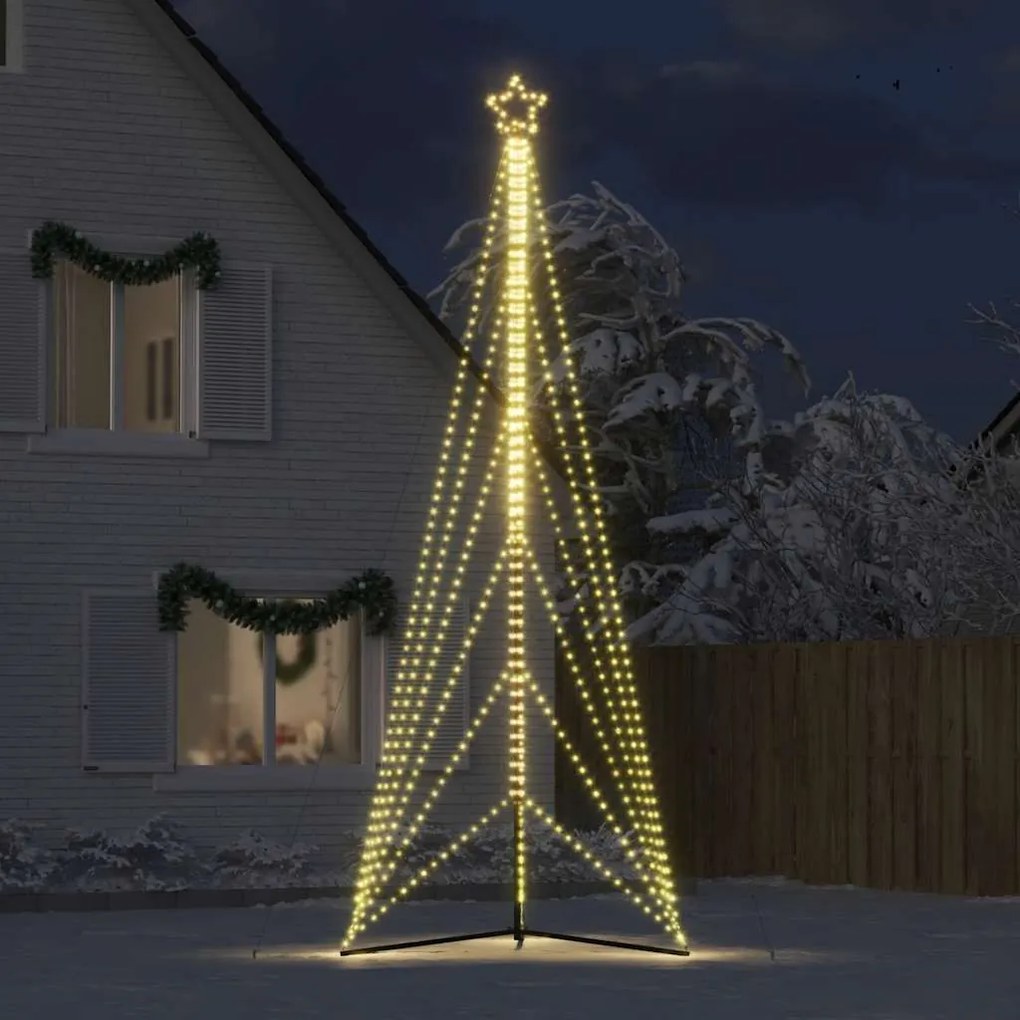 LED Árvore de Natal 861 LEDs Branco Quente 478 cm