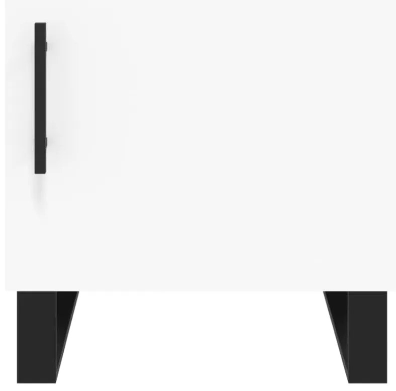 Mesa de cabeceira 2 pcs 40x40x50 cm derivados de madeira branco