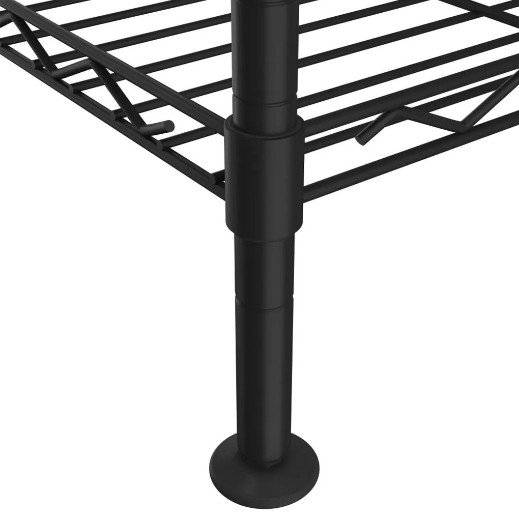 Unidade de 3 prateleiras 60x35x76 cm 150 kg preto