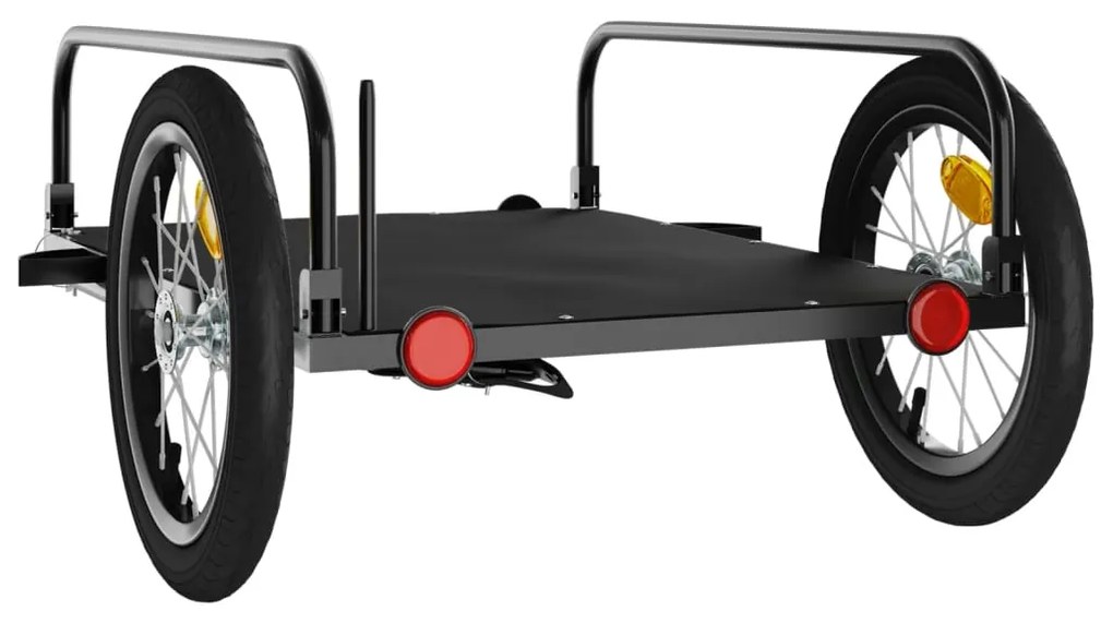 Reboque para bicicleta 126x63x34 cm ferro preto