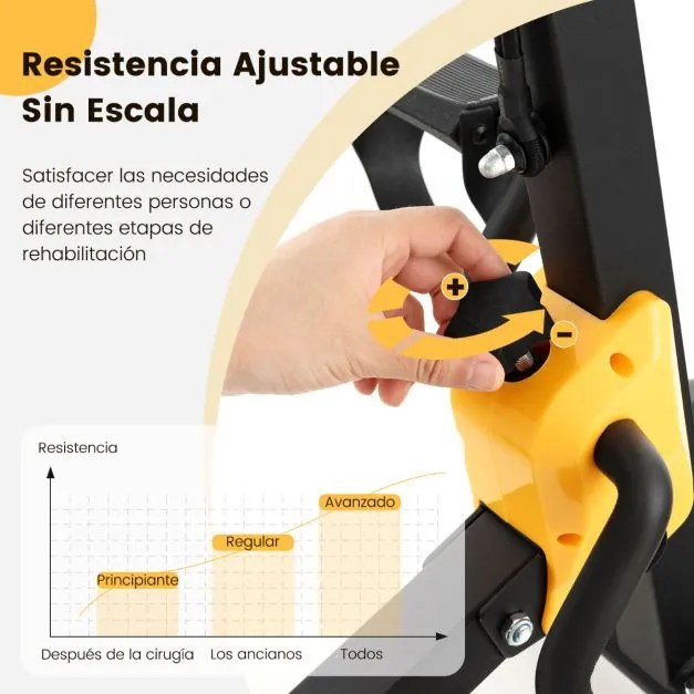 Bicicleta ergométrica com pedais dobrável para mãos, braços, pernas e joelhos Equipamento de reabilitação para idosos