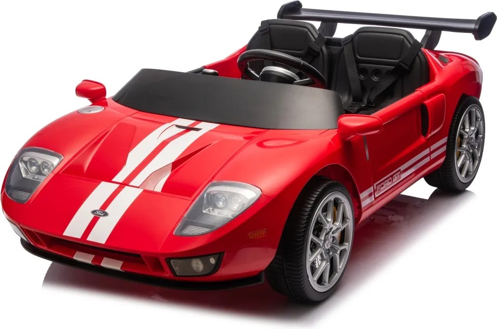 Carro elétrico para Crianças 24V 4x4 Ford GT Rodas Espuma EVA, assento couro ecológico Vermelho