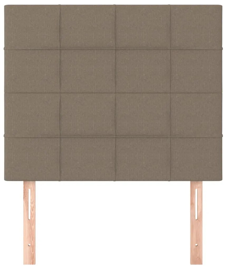 Cabeceira cama 2 pcs tecido 100x5x78/88 cm cinzento-acastanhado
