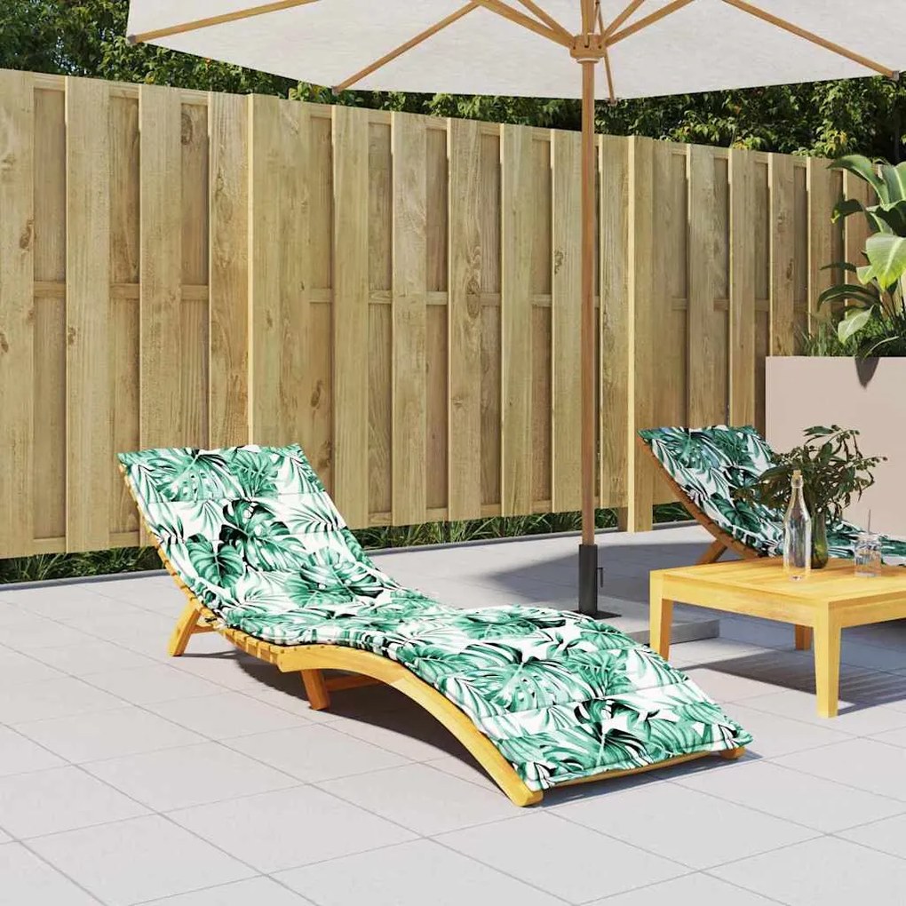 vidaXL Almofada para Espreguiçadeira Solar Verde 200 x 70 x 4 cm