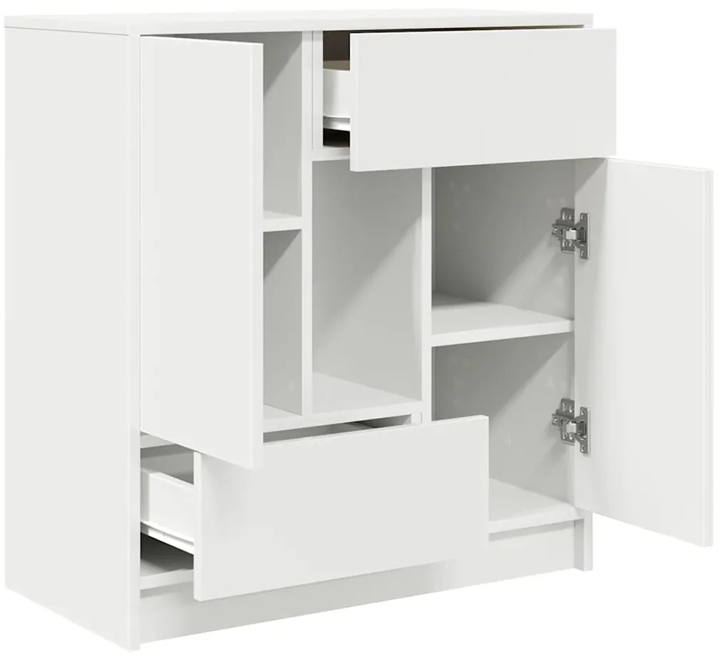 Aparador c/ gavetas e portas 70,5x34x74,5 cm branco