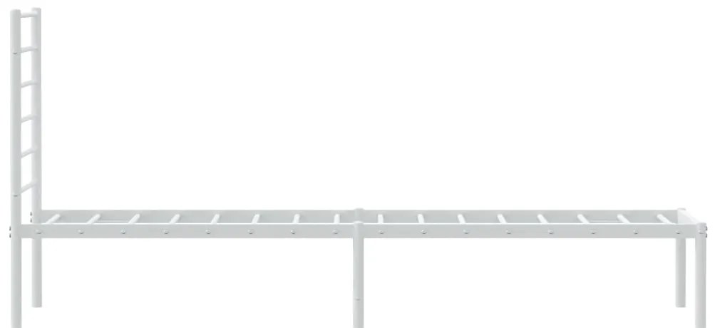 Estrutura de cama com cabeceira 90x190 cm metal branco