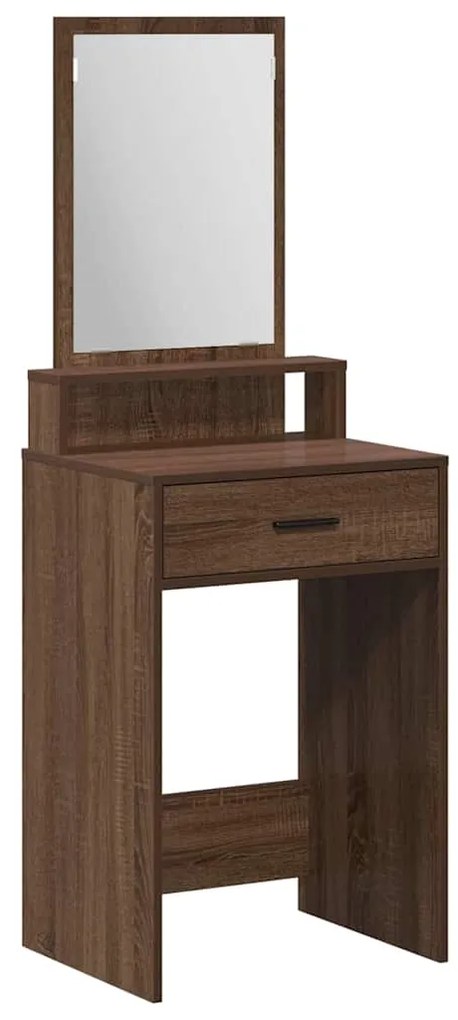 Mesa de Maquiagem vidaXL com Gavetas em Carvalho Castanho 50x41x140 cm