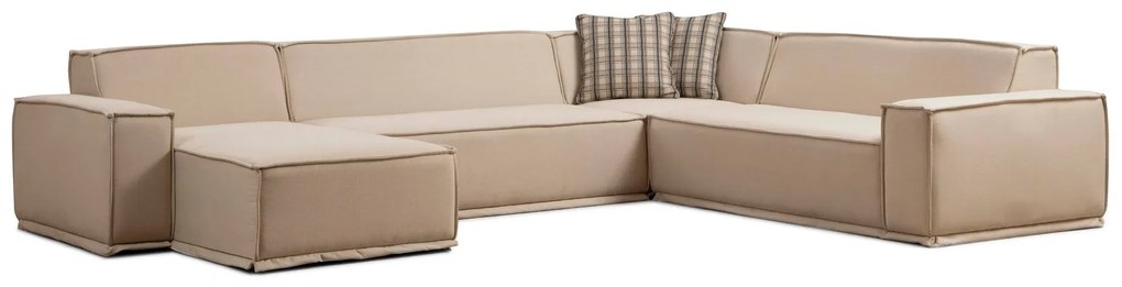 Sofá de Canto Lego – Creme – 167 cm x 343 cm x 262 cm