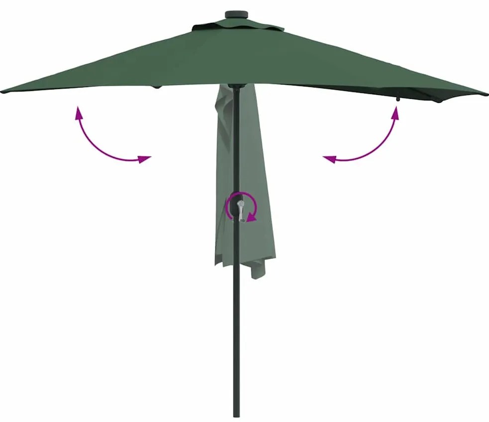 Guarda-sol de Jardim Verde 294 x 150 x 223 cm tecido