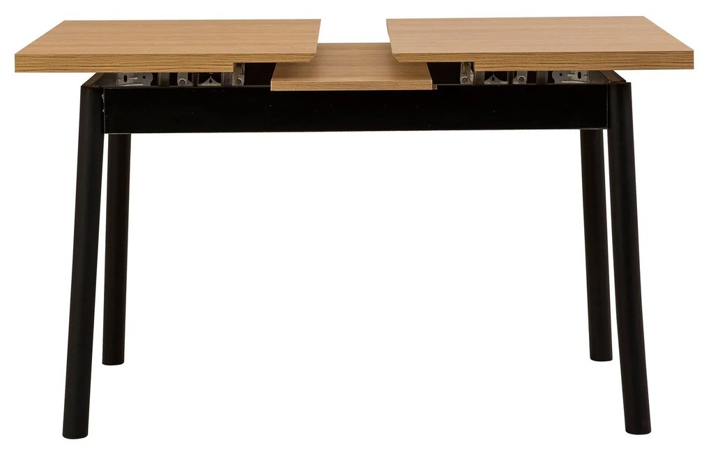 Conjunto de Mesa de Jantar Extensível e Cadeiras Oliver – Preto – Mesa