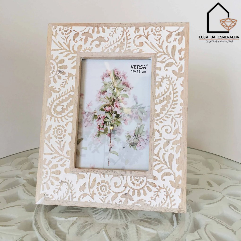 Moldura 10x15cm | Flores | Madeira