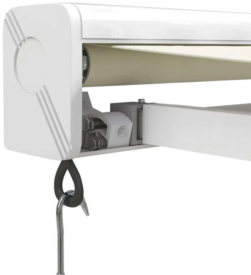 Toldo retrátil 5x3 m tecido e alumínio cor creme