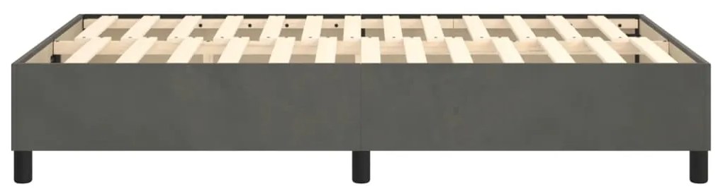 Estrutura de cama sem colchão 120x200 cm veludo cinzento-escuro