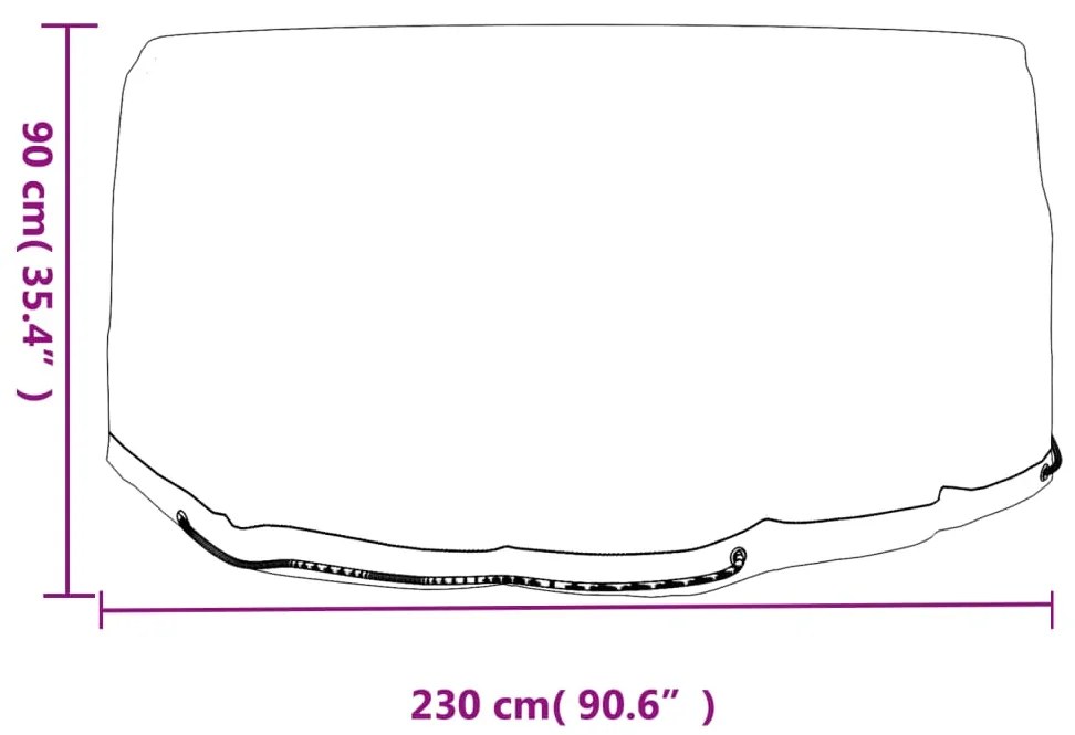 Capas p/ mobília de jardim 2 pcs c/ 10 ilhós Ø230x90 cm redondo