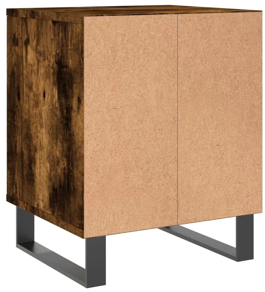 Mesa de cabeceira 40x35x50 cm derivados madeira carvalho fumado