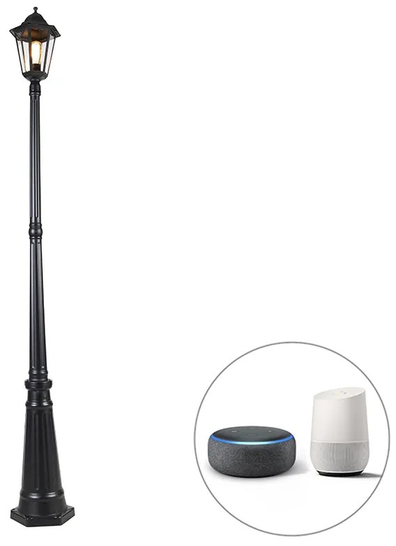 LED Lanterna de exterior inteligente preta 200 cm IP44 com Wifi ST64 - Havana Clássico / Antigo