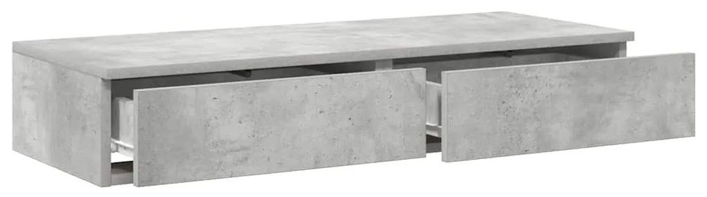 Camas com Gavetas vidaXL Cinza Concreto 80x36,5x16,5 cm Madeira Projet