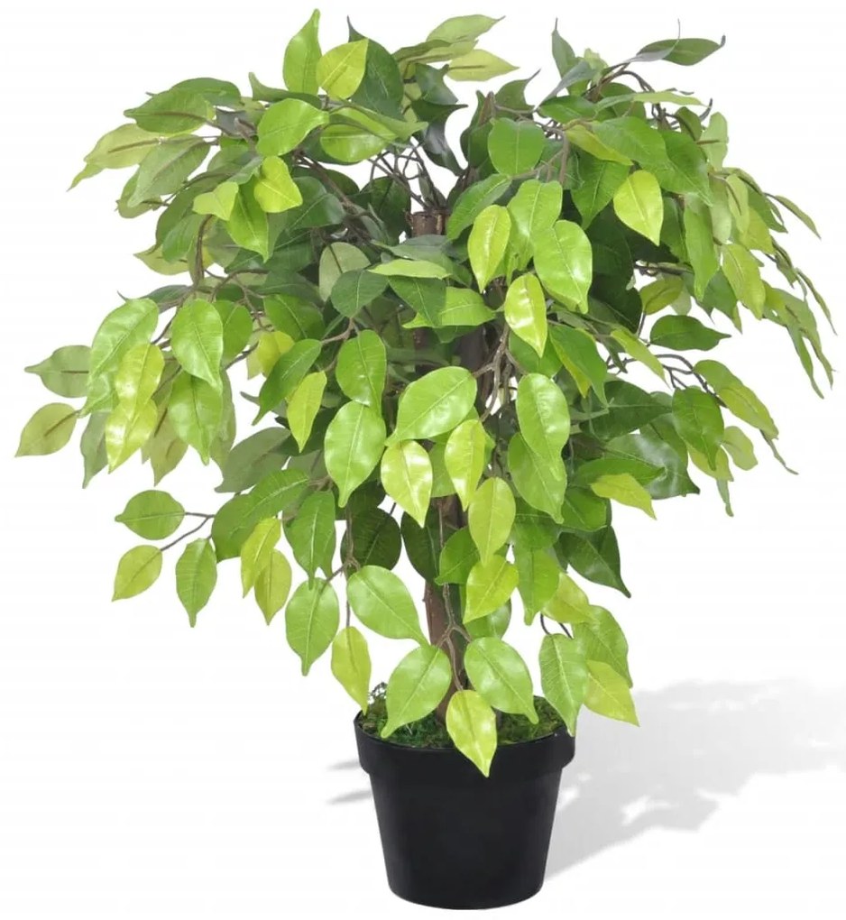 Fícus artificial duende com vaso 60 cm