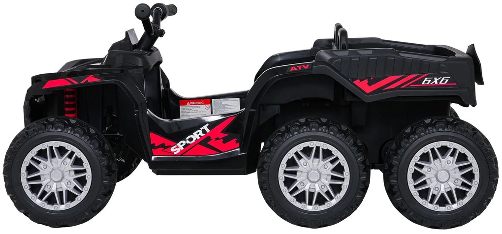 Moto 4 elétrica para crianças 12V 4x4 Sport TX ATV, Rodas Espuma EVA, assento couro ecológico Preta