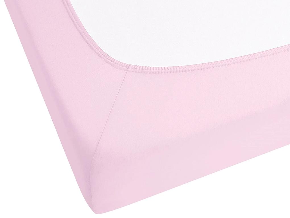 Lençol-capa em algodão rosa 90 x 200 cm JANBU Beliani