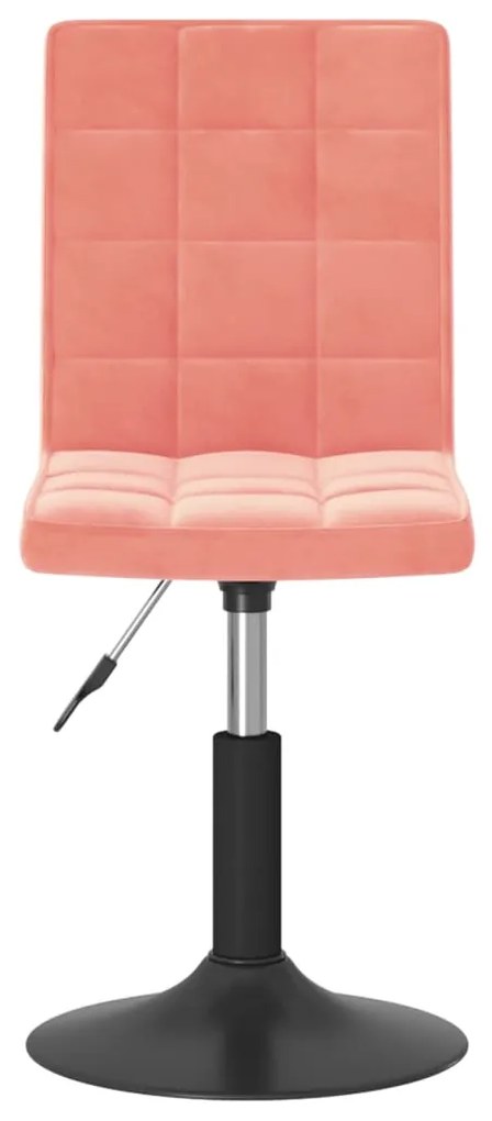 Cadeiras de jantar giratórias 6 pcs veludo rosa