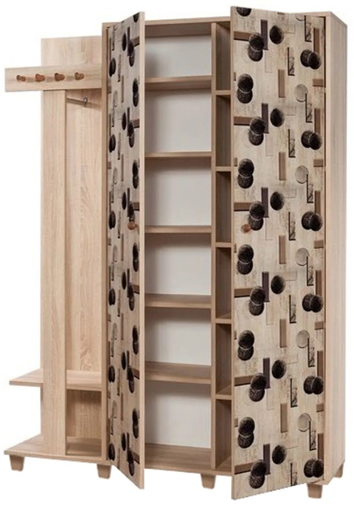 Cabide Garmanto – Carvalho Sonoma – 135x192x36 cm