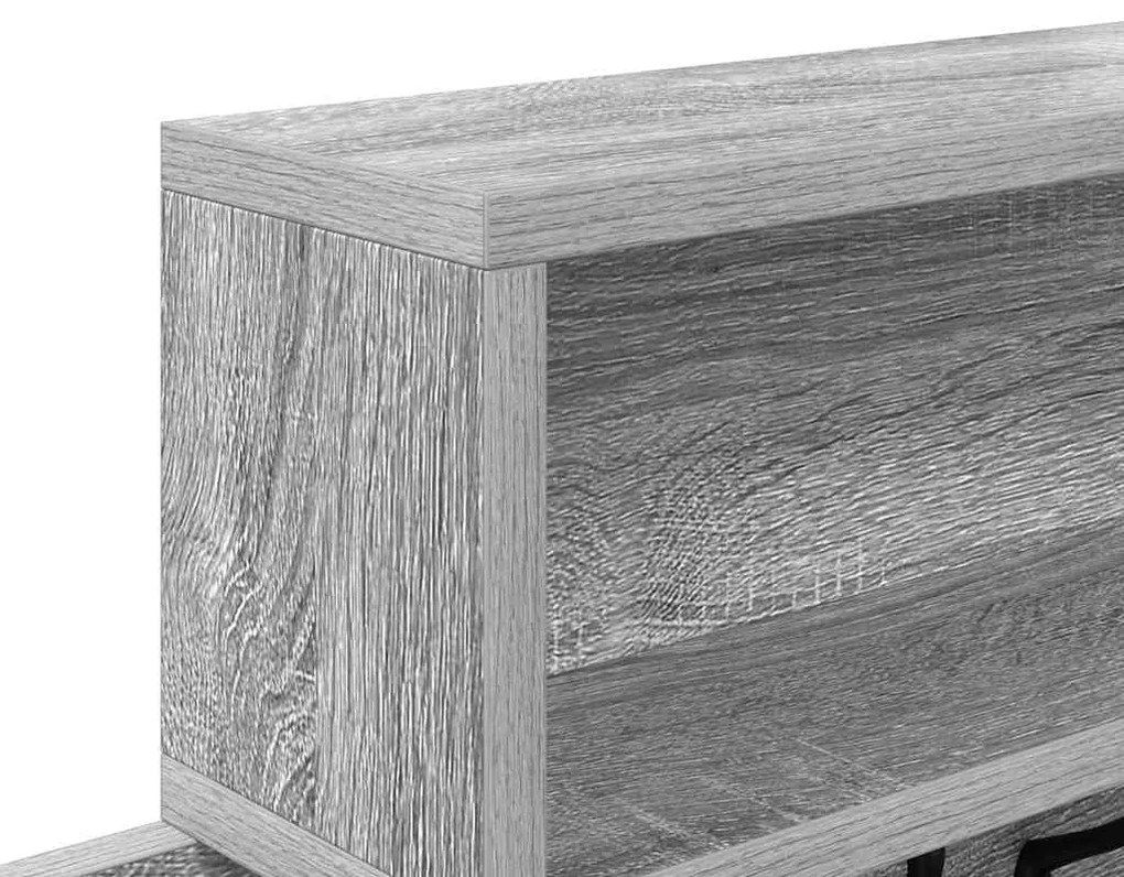 Cabideiro de Parede Cinza sonoma 100 x 12 x 43.5 cm