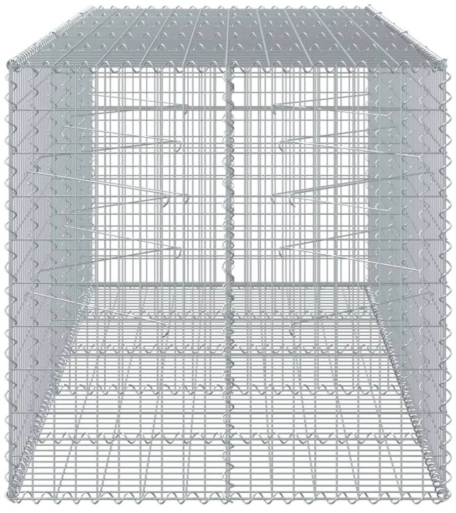 Cesto gabião com cobertura 250x100x100 cm ferro galvanizado