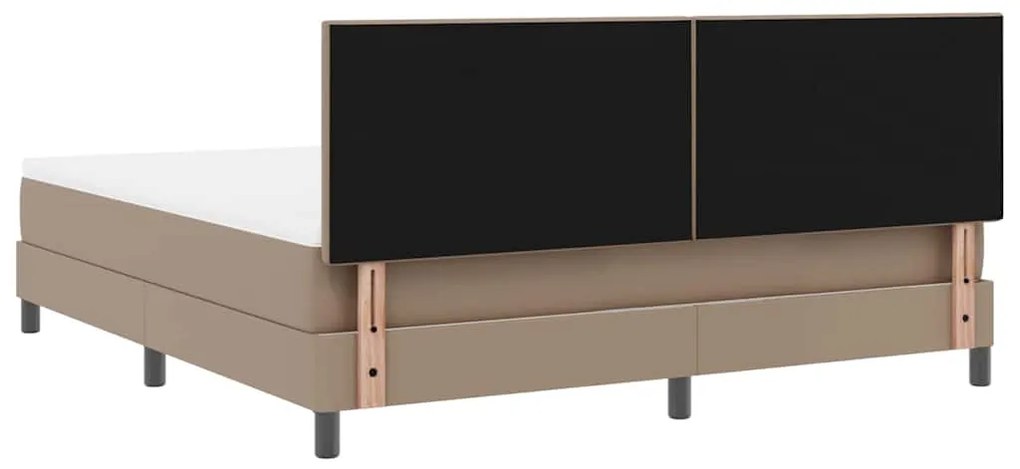 Cama Box com Colchão Cappuccino, Super King, Couro Sintético