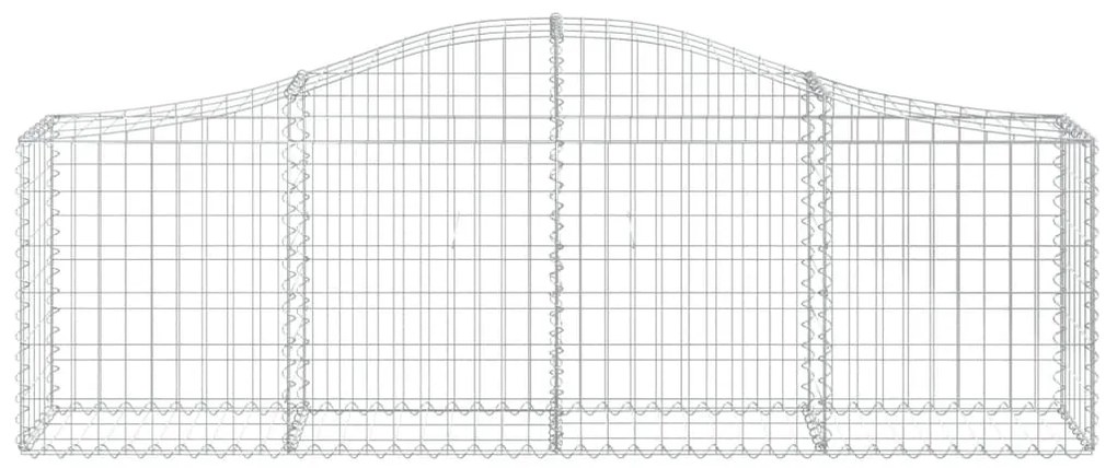 Cestos gabião arqueados 14pcs 200x30x60/80 cm ferro galvanizado