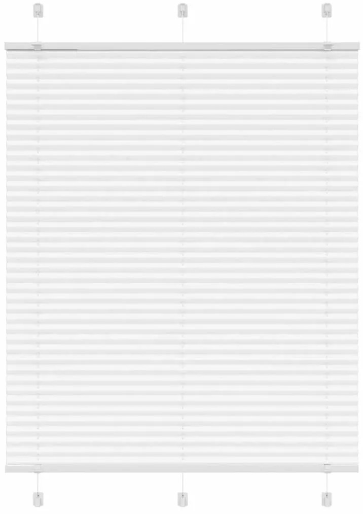 Branco Plissada Cega 110x150cm Largura Tecido 109,4cm Poliéster