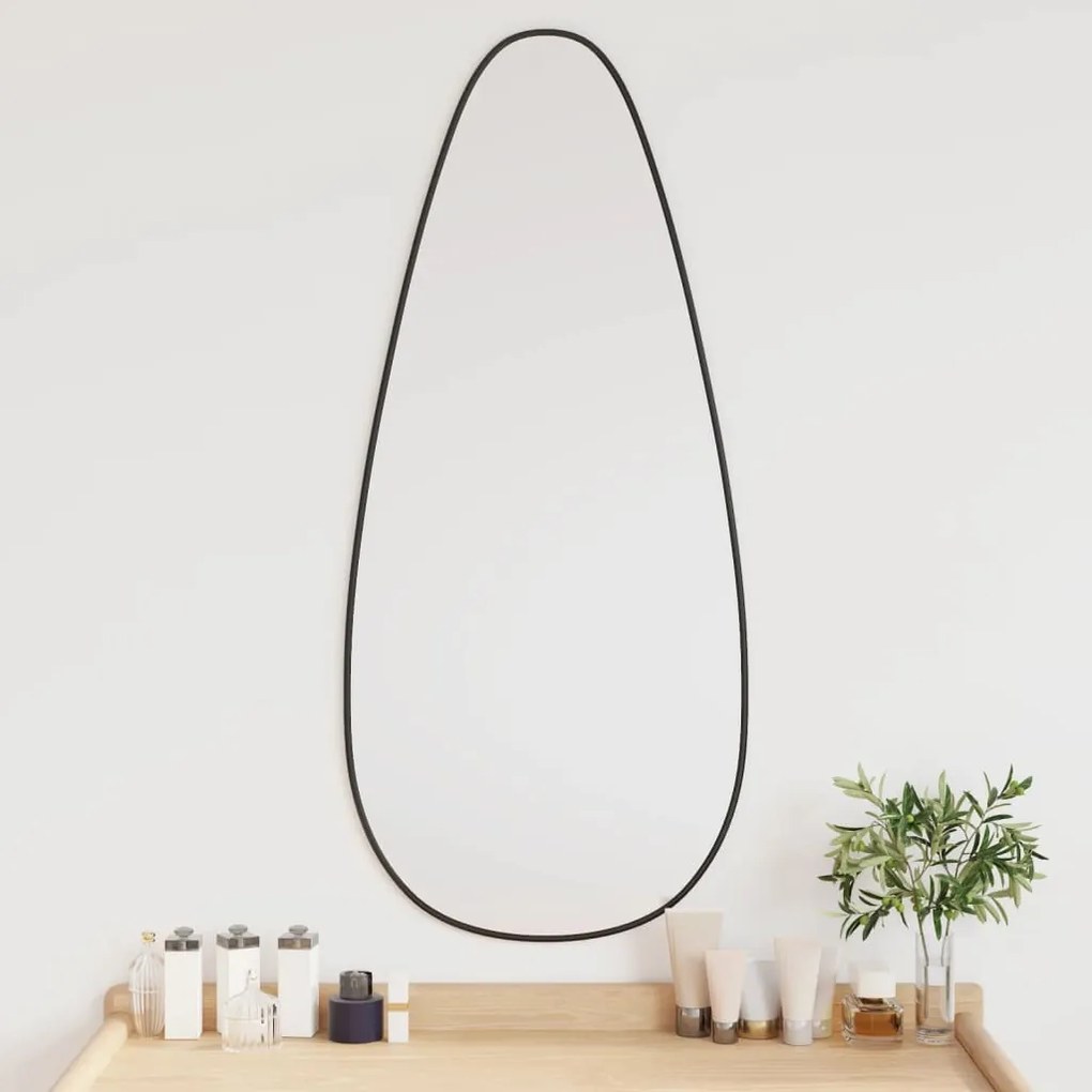 vidaXL Espelho de parede 90x40 cm preto